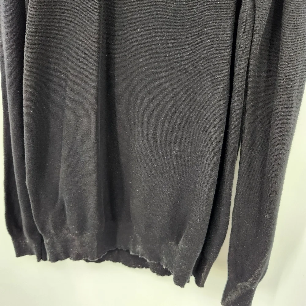 J. Crew Long Sleeve Crewneck Pullover Sweater Mens Size XL Tall Black